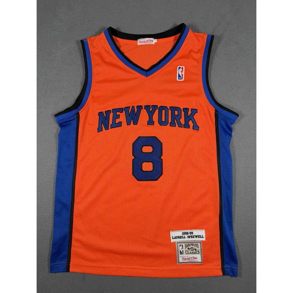 Mitchell & Ness Knicks Latrell Sprewell Jersey S Orange 1998-99 NBA Basketball